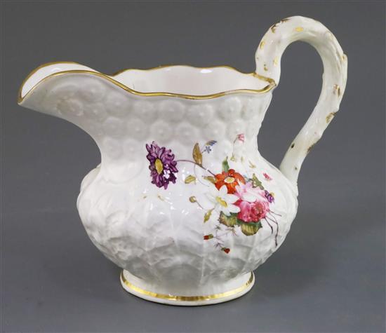 A Rockingham porcelain water jug, c.1830, H. 17.5cm